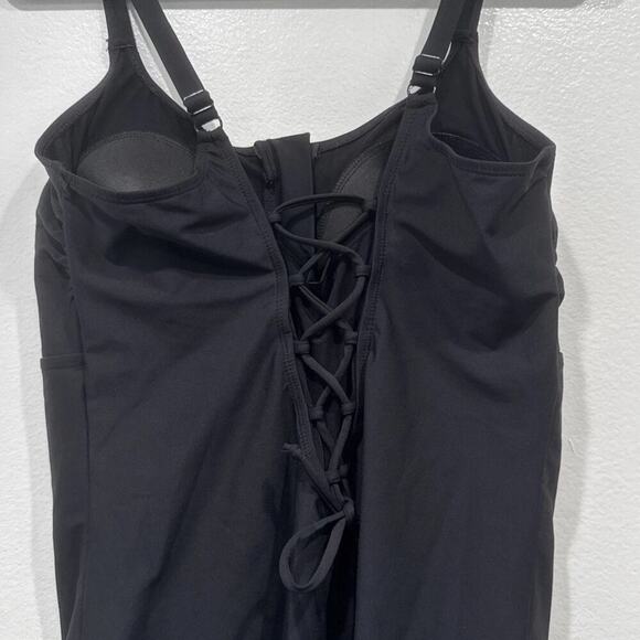 Torrid Zip Front Corset Shape One Piece Bathing Suit Women’s Size 2 Wireless - Picture 5 of 10